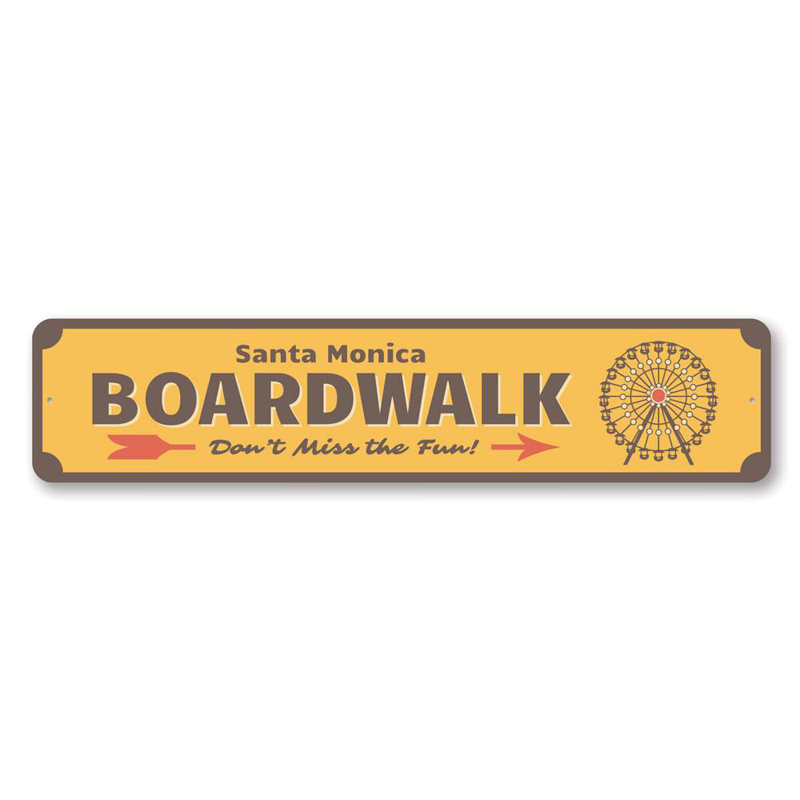 Panneau en aluminium Boardwalk Ferris Wheel, H 4 po x l 18 po x P 0,04 po