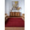 Tapis en laine tissés à la main et tissés à la main - Rectangle, couleur rouge foncé, conception unie, tapis antidérapants épais faits à la main pour le salon, la chambre à coucher