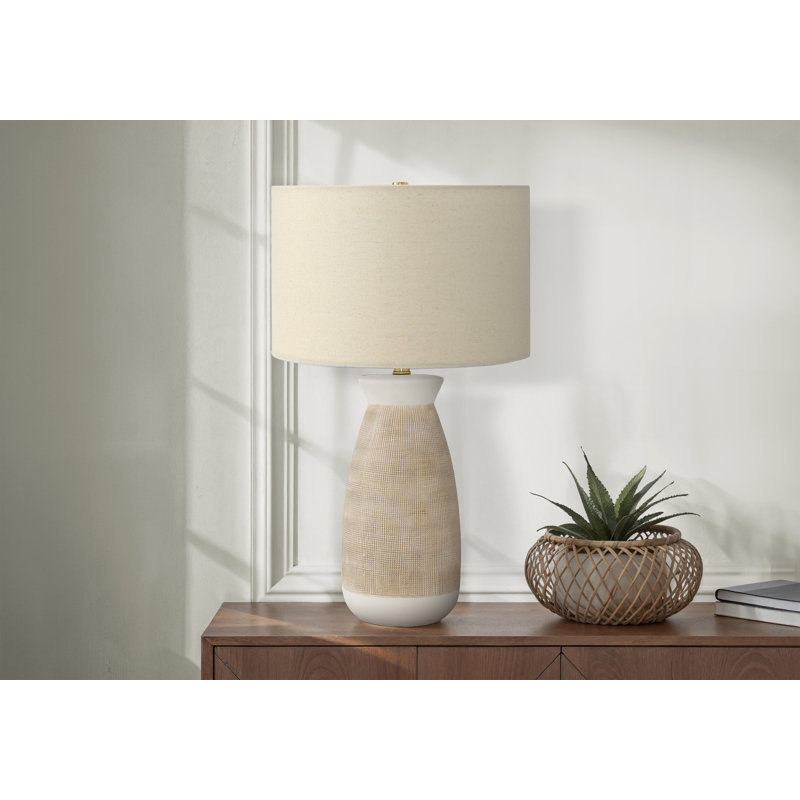 Lighting, 27"H, Table Lamp, Contemporary, Beige, Beige