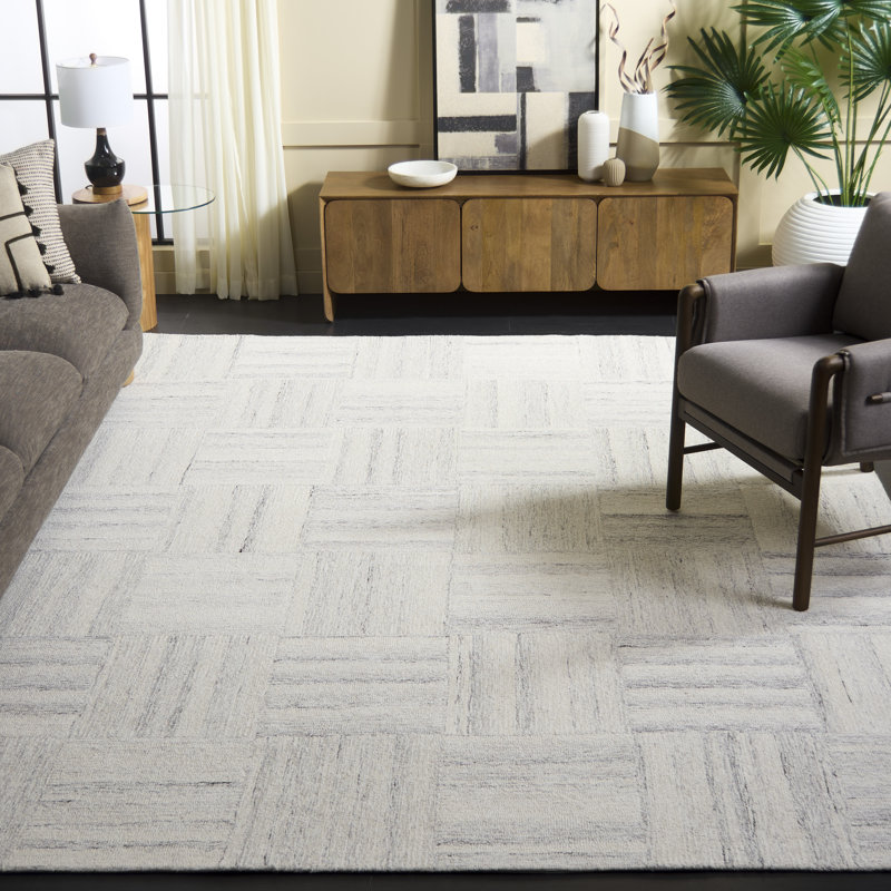 Paso 201 Hand Tufted Wool Pile Geometric Indoor Use Only Rug, Rectangle 8' x 10'
