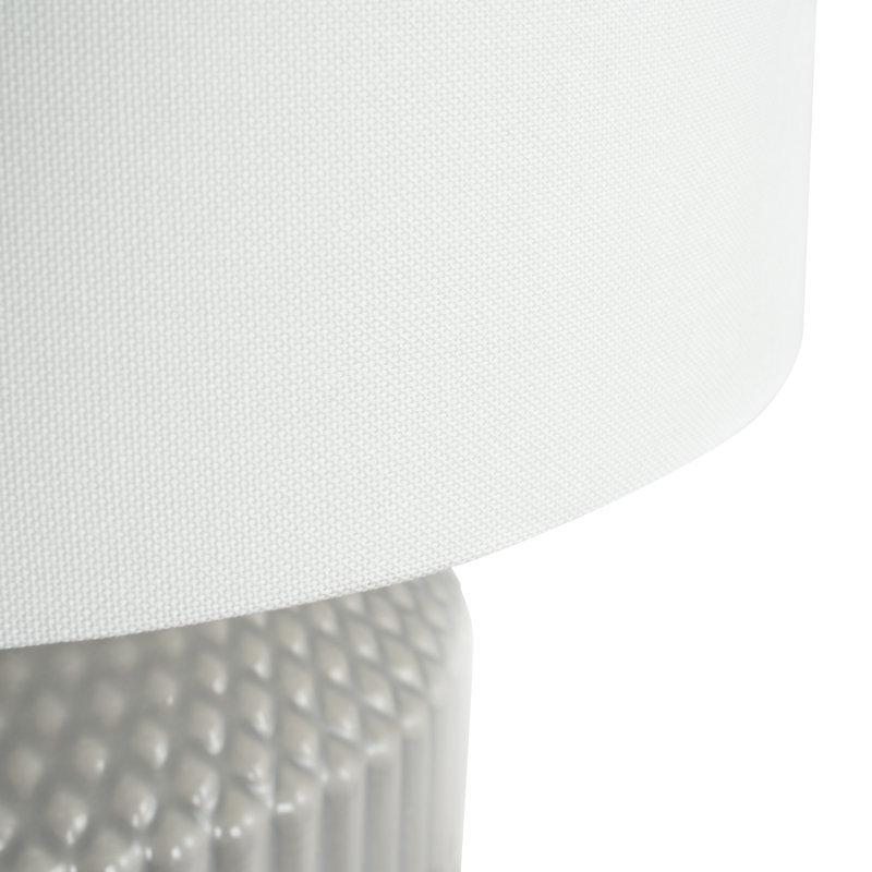 Bequette 38 cm Ceramic Table Lamp, Grey