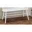 Chaise de style blanc en bois avec dossier et accoudoirs à broche, durable pour la maison