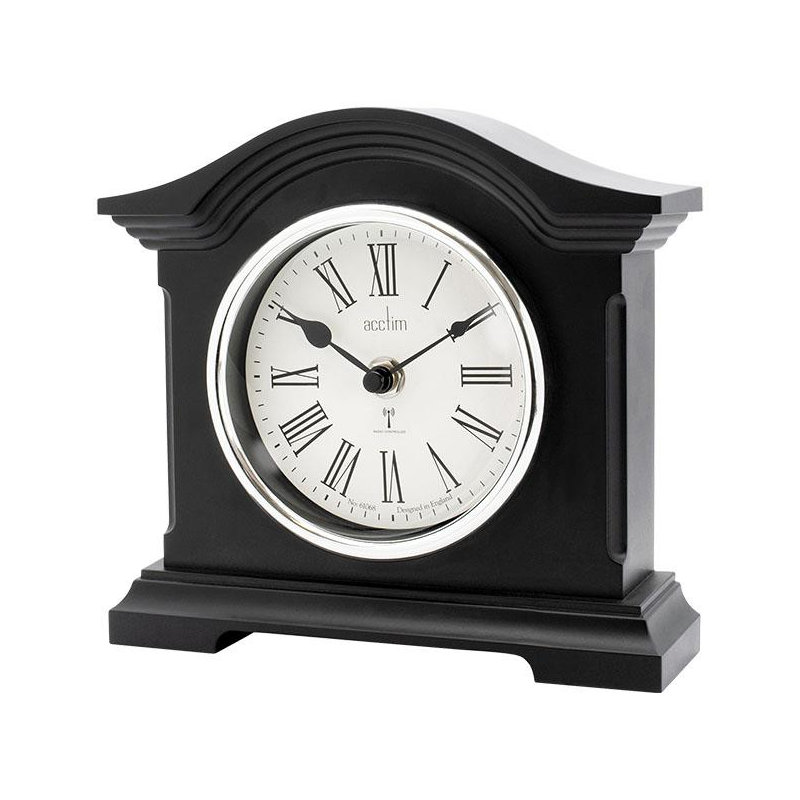 Analogue Quartz Movement / Crystal Tabletop Clock Black, Black