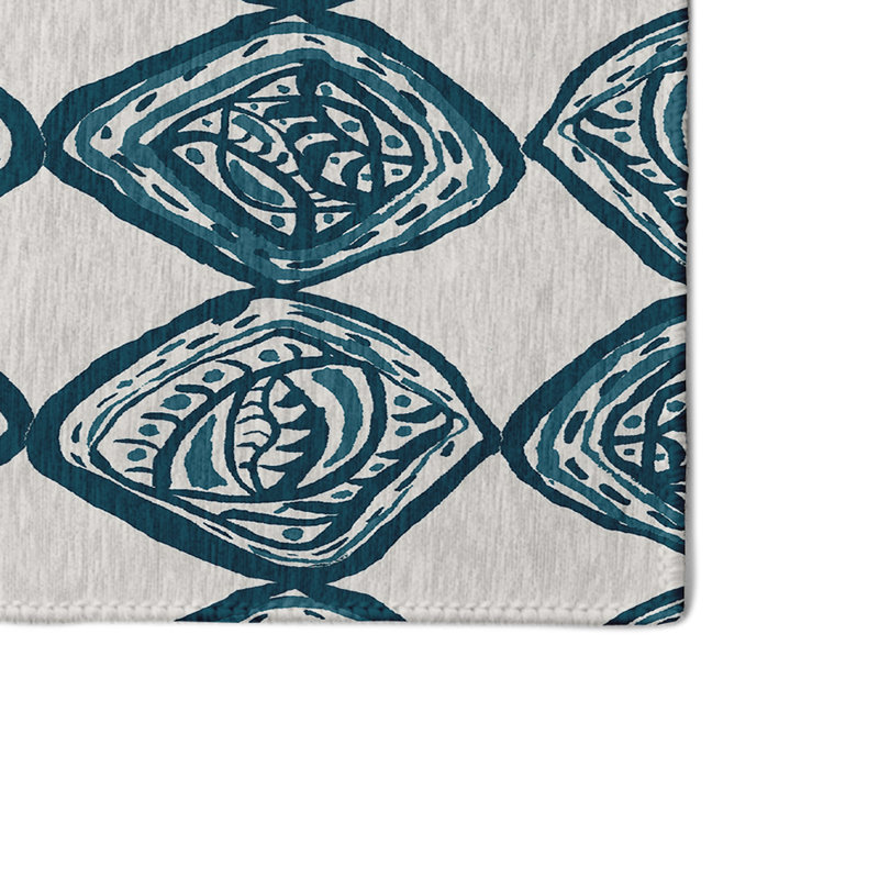 Safari Chenille Geometric Indoor Rug, Round 5'