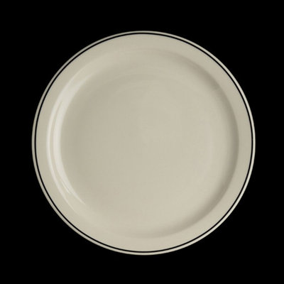 Plate Narrow Rim Black Line