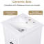 Meuble-lavabo de 20 po avec lavabo en céramique blanc, armoire, deux portes et un tiroir, produit attrayant de style autoportant