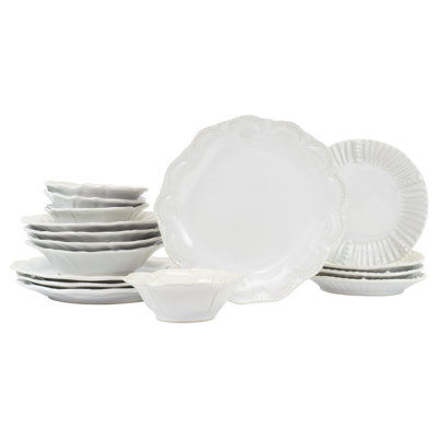 Incanto Stoneware Dinnerware Set 16 Piece - Service for 4