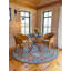 Vintage Glory Hand Hooked Wool Rug in Blue/Faded Red/Cream-73065272