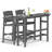 Outdoor Bar Table And Chairs Set, Adirondack Bar Chairs Set Of 2 And Bar Height Table, All Weather Hdpe Outdoor Patio Bar Set, Outdoor Furniture For Outside, Poolside, Backyard, Garden-114543641