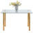 Shanann Glass Top Metal Base Dining Table-910509425
