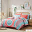 Édredon décoratif à motif de médaillon en bourre - Complet avec draps-129124971-129124978
