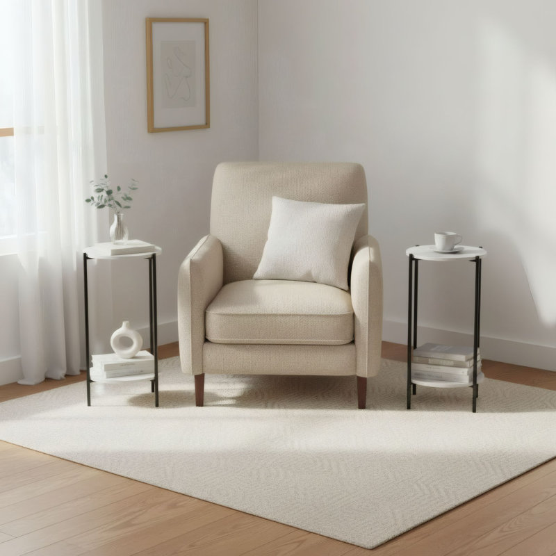 Table de bout Besi, Blanc