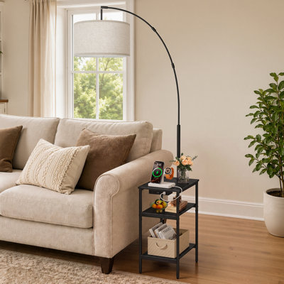 Lampe de table sur pied 75,98 "avec télécommande et prise de recharge USB