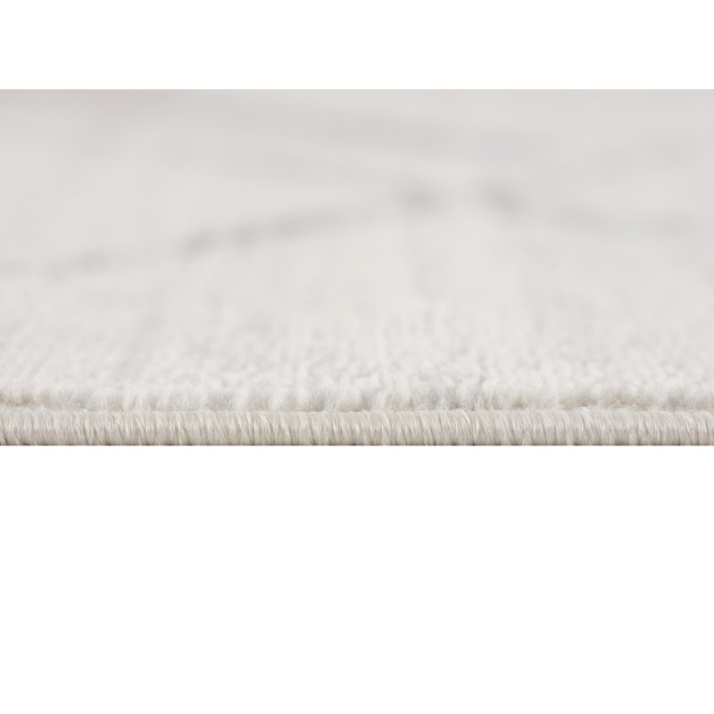 Kymiere Abstract Gray/Cream Area Rug, Rectangle 7'9" x 10'9"