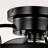 25.8''  Industrial Ceiling Fan With Remote Control ,5 Abs Blades Small Size Ceiling Fan For Living Room, Dining Room, Bedroom, Family Room, Matte Black ,6 Pcs*E26 (Does Not Include Light Bulbs)
