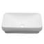 Lavabo de salle de bain semi-encastré en céramique blanc 19 po x 12 po - Conception de comptoir