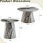 Table basse emboîtable grise, ronde pour accent de salon, pieds réglables de 19,6 po et 23,6 po, capacité de 300 livres, table de placage à assemblage rapide, espace de bureau