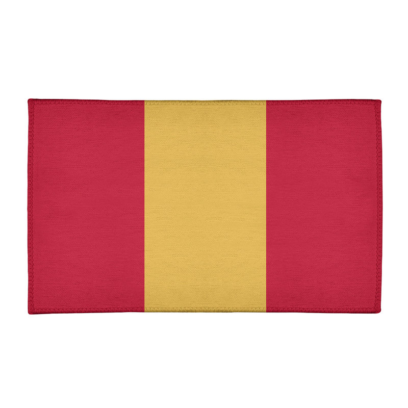 Tapis de zone rouge/jaune, Rectangle 2 pi x 3 pi
