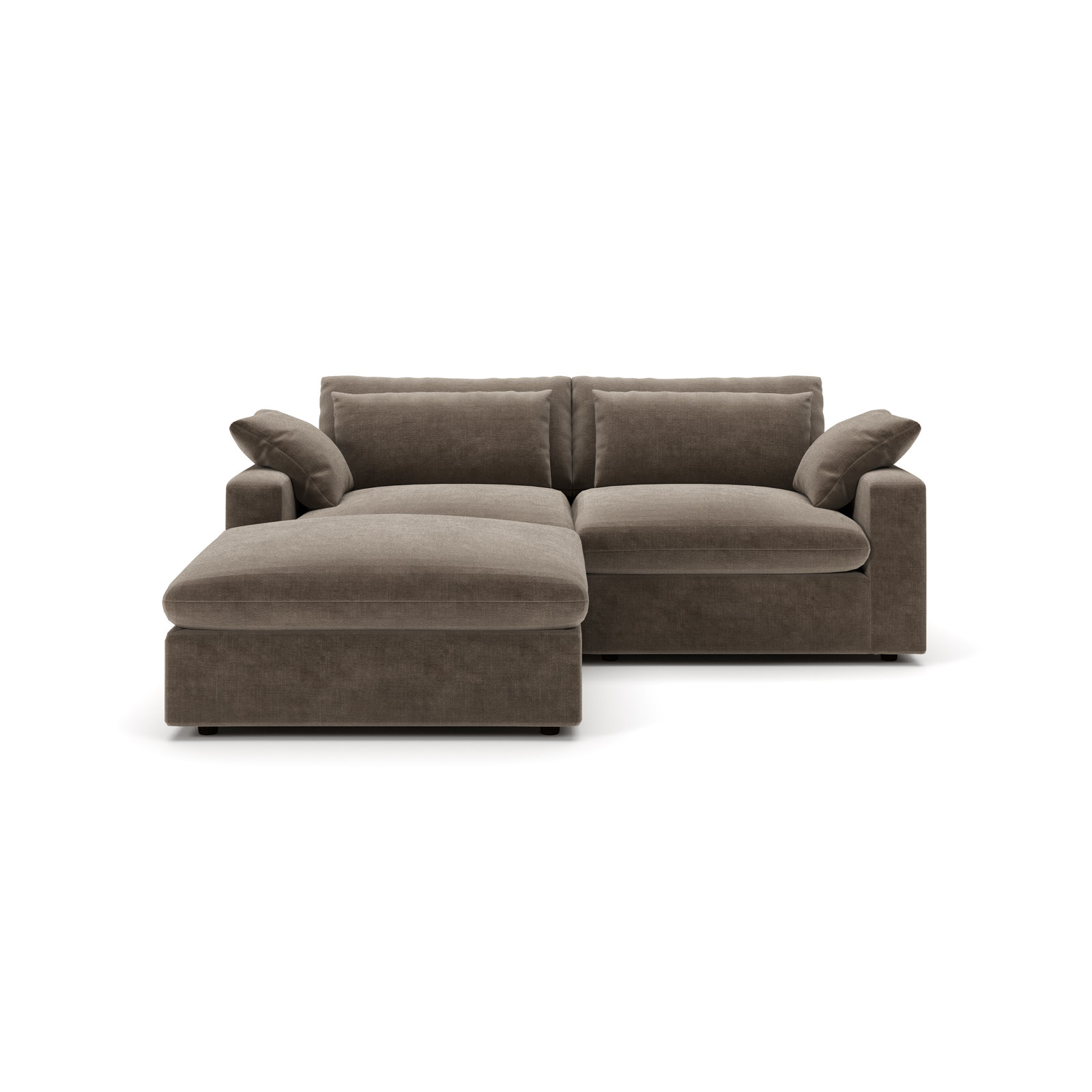 Remy Reversible Sectional, Andrew Driftwood Performance Chenille