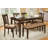5Pc Transitional Style Dining Furniture Set Table And 4X Side Chairs Fabric Upholstered Seat Espresso Finish Wood