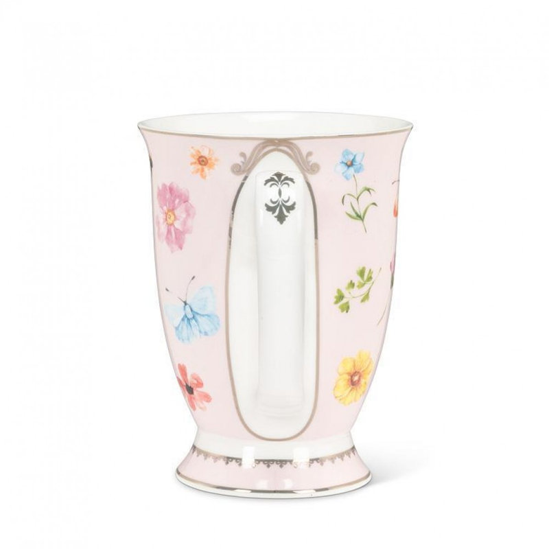 Jolie tasse à piédestal à motif floral