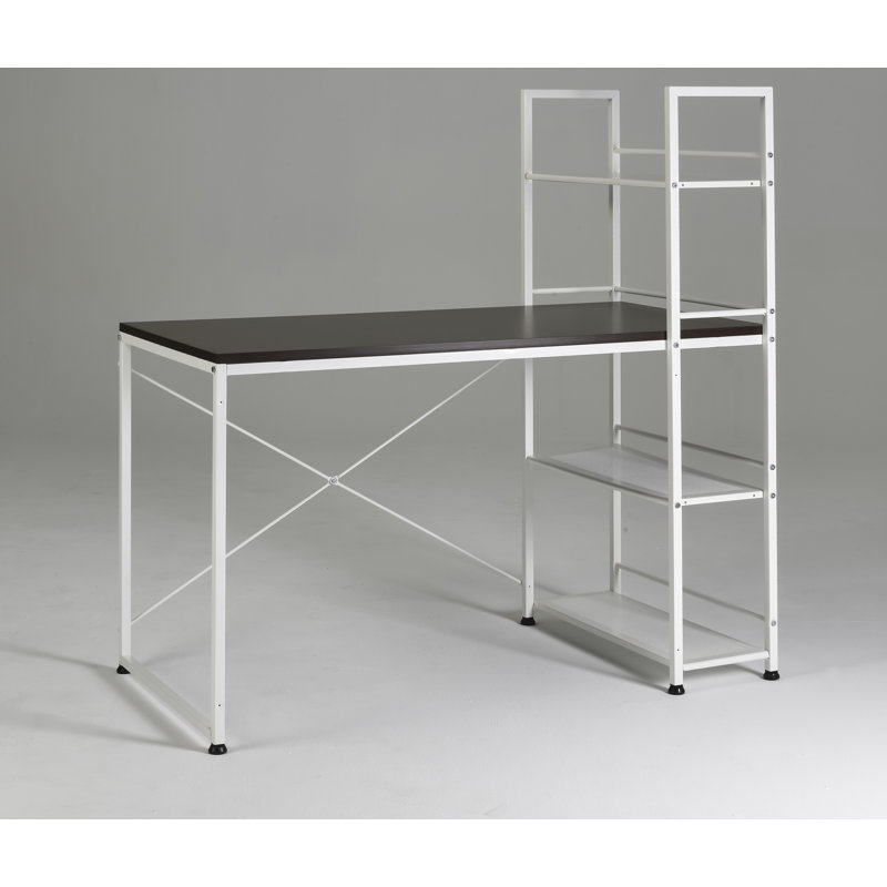 Bureau réversible en bois Smart Workstation blanc / brun