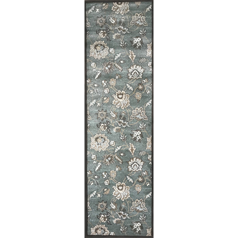 Tapis vert clair Sandy Springs, Tapis de couloir 2 pi 2 po x 7 pi 7 po