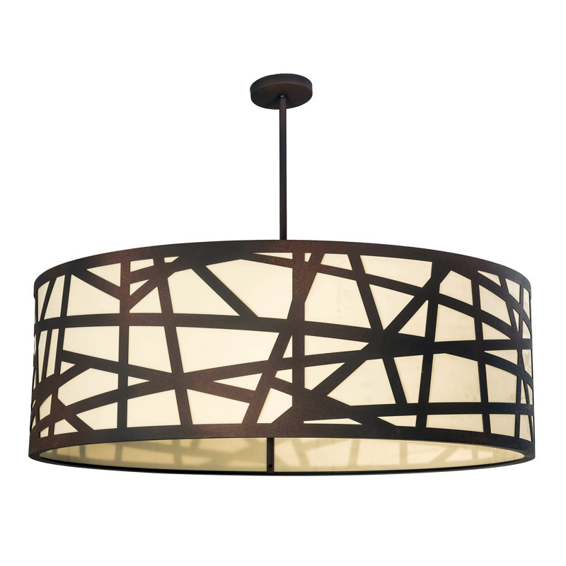 Luminaire suspendu tambour 8 lumières Spoutnik