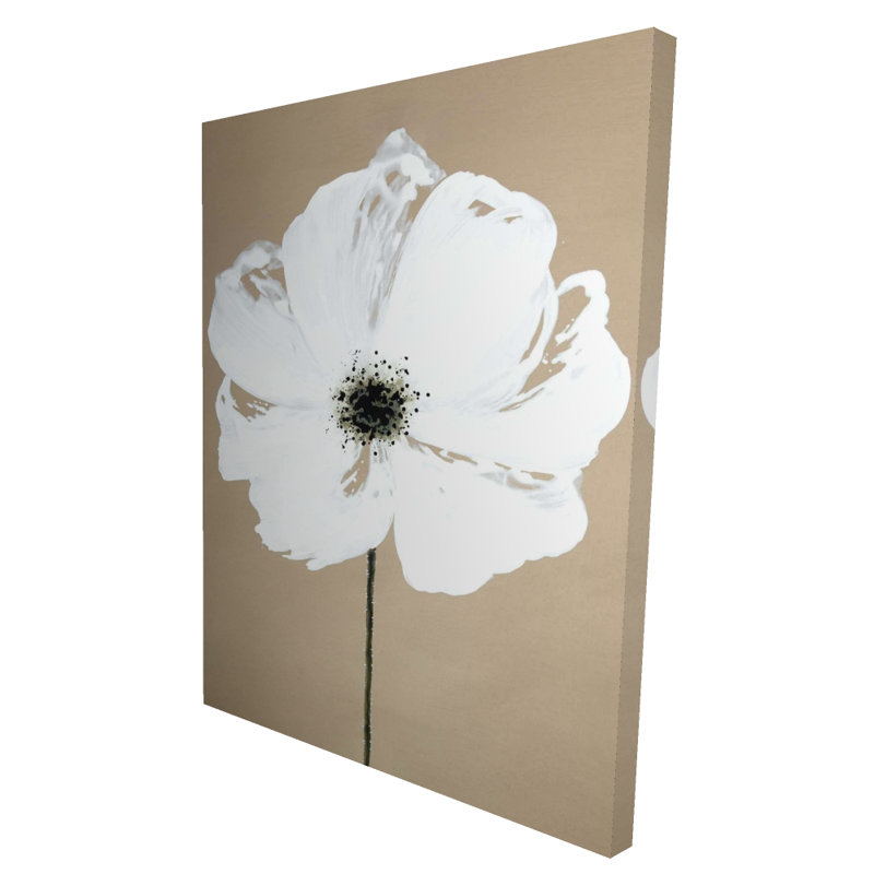 Abstract Color Splash Flower - White Flowers Canvas Art Decor