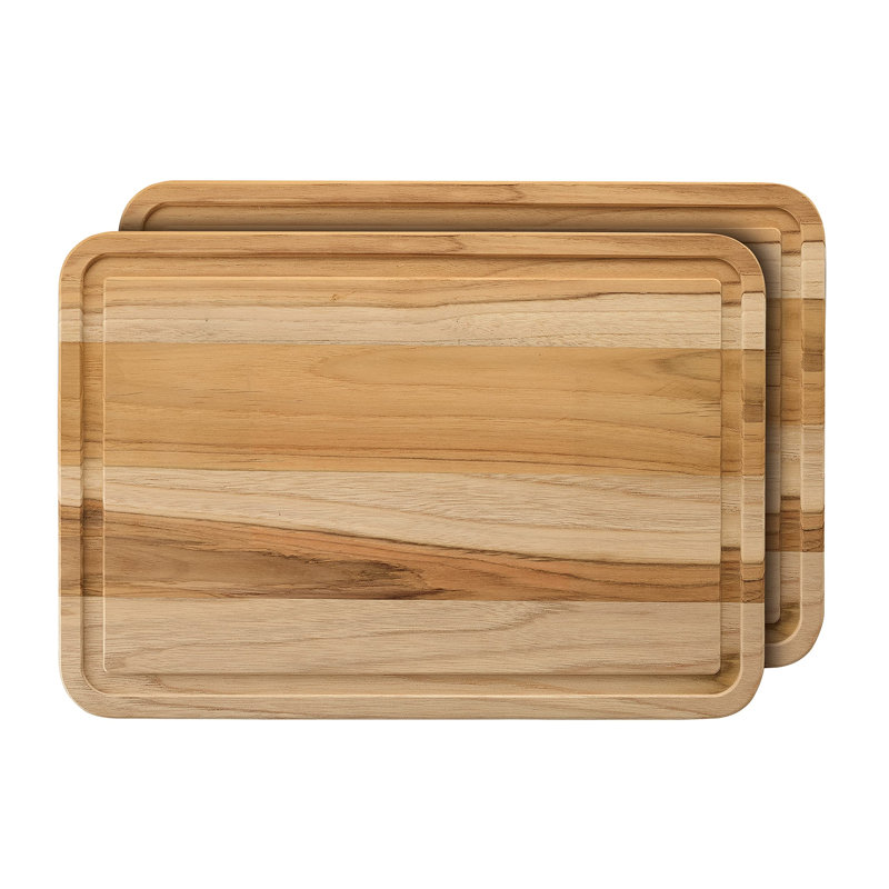 2-Pack Cutting Boards - Teak Wood