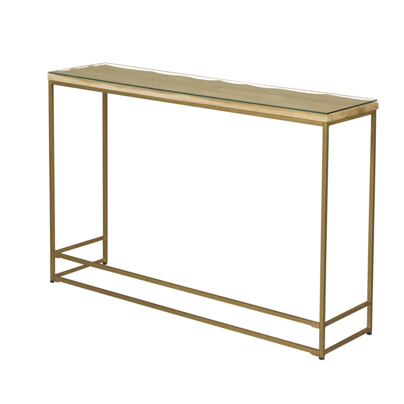 Caledian 116cm Glass Top Console Table