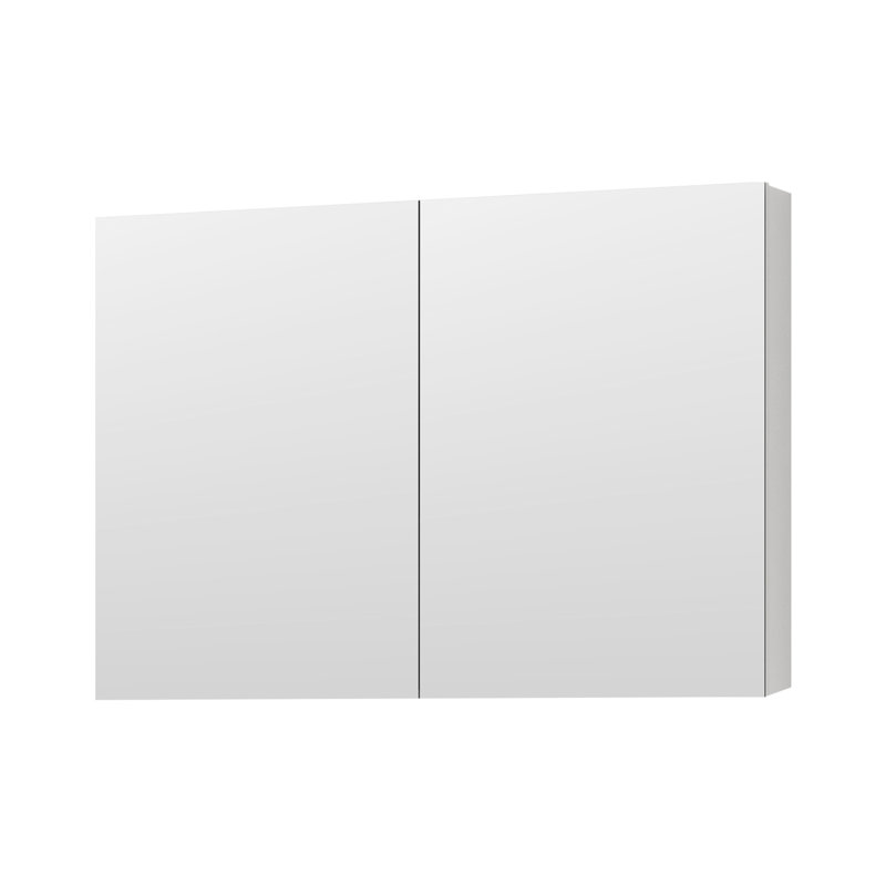 Armoire à pharmacie de salle de bain de l 36 po x H 26 po, miroir HD à bord biseauté, espace de rangement spacieux, charnière silencieuse, bois d'ingénierie, rebord de miroir blanc de 36 po 26 po, rangement intérieur spacieux, vue, système de charnières, bois,