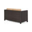 Chaise longue brun foncé 4 pièces - Mélange de coussins pour le confort extérieur avec tissu