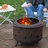 Lowanda 30" Round Wood-Burning Brown Finish Steel Smokeless Fire Pit with Poker