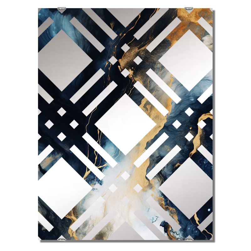 Alix - Abstract Marble Wall Mirror Large MIR137681, 40" x 30"