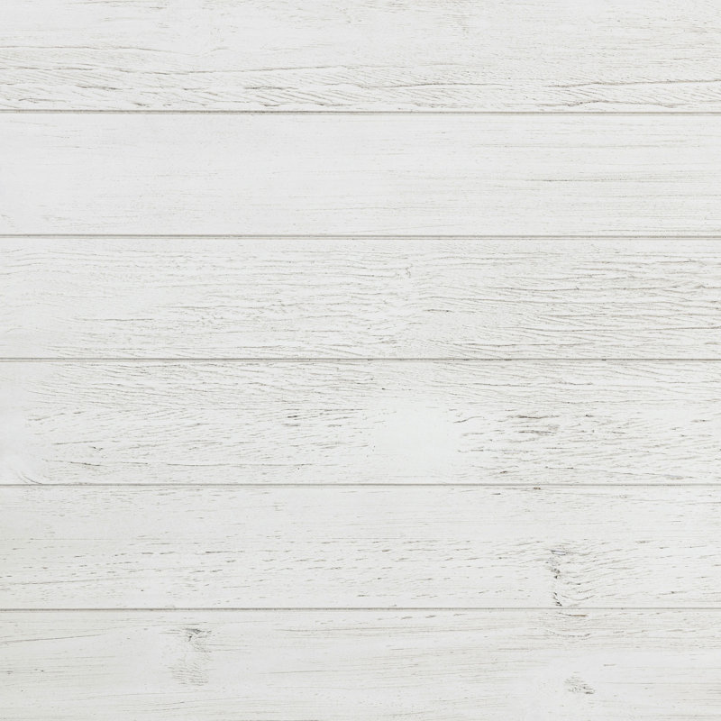 Console média en bois blanc vieilli de 60 pouces avec charme rustique, deux tablettes ouvertes pour les décorations et six compartiments de rangement dans les salons.