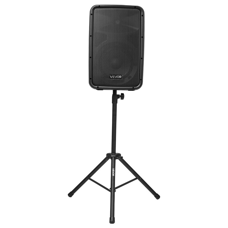 Système de sonorisation portable, alimenté par 300 W, ensemble de système de sonorisation avec mélangeur 8 canaux, deux haut-parleurs, Bluetooth sans fil, microphone, supports compacts, entrées USB SD XLR RCA, télécommande, pour événements de DJ