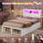 Bed Frame With 6 Storage Drawers & 2-tier Led Headboard – Kids Boy Bed With Power Outlets & Rgb Lights, 2 Footboard Cubbies– Space-saving-1231886802-1214948276