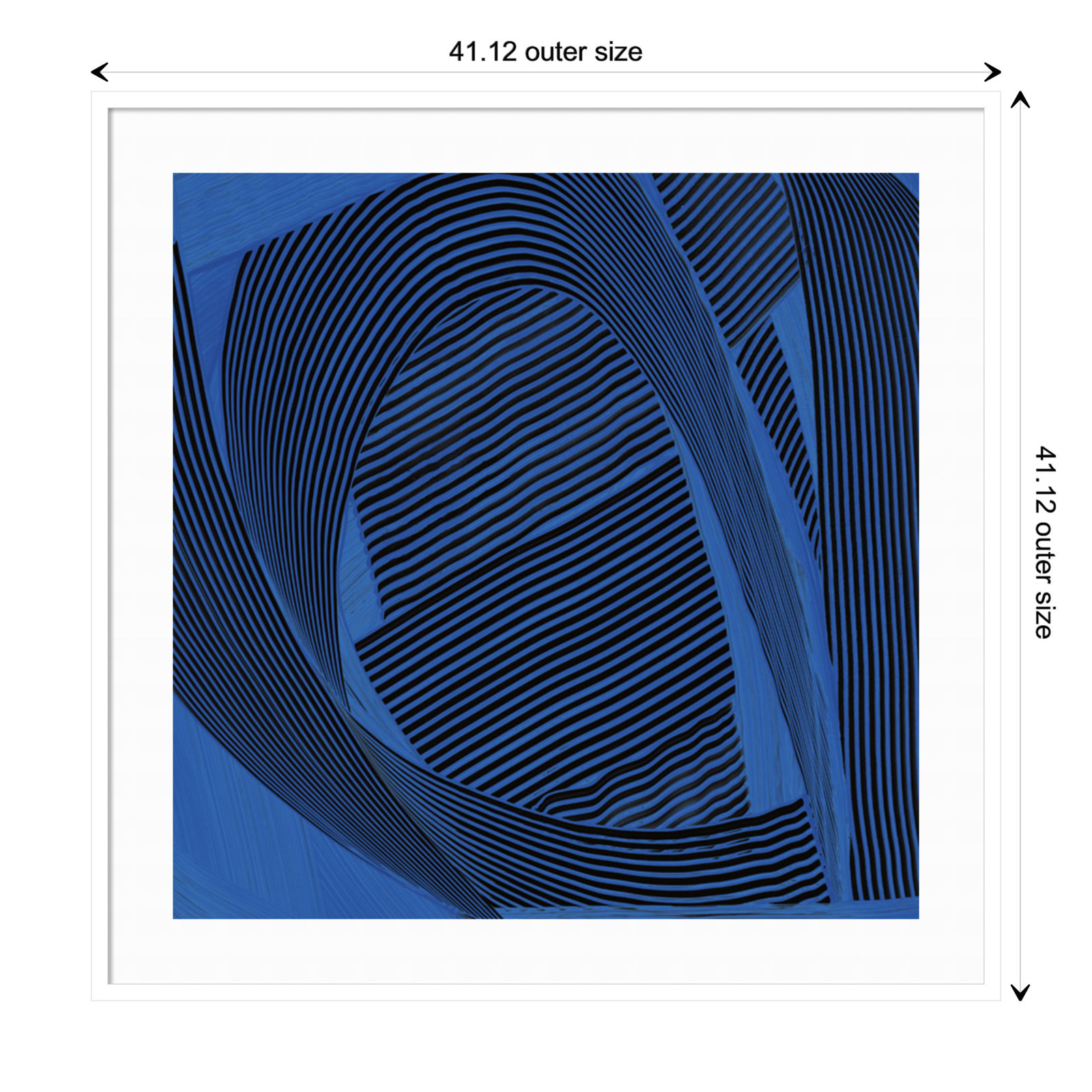 Weaving I by Mike Schick, 41.12" H x 41.12" W x 0.88" D, White Framed Paper