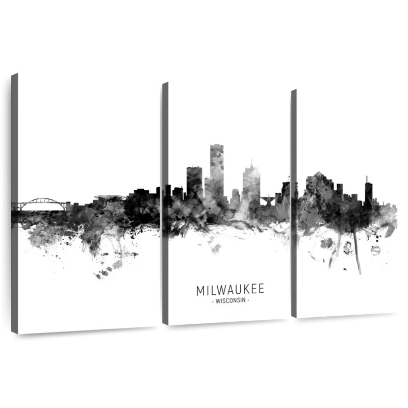 Rorry Milwaukee Wisconsin Skyline II, 28" H x 45" W