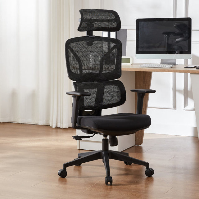 Demani Office Chair with Headrest, Black