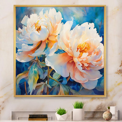 Pivoine rose captivante III sur toile