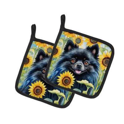 Ensemble de poignées en polyester Caroline's Treasures In Sunflowers