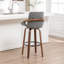 Swivel Upholstered Counter Stool-524958410-524958411