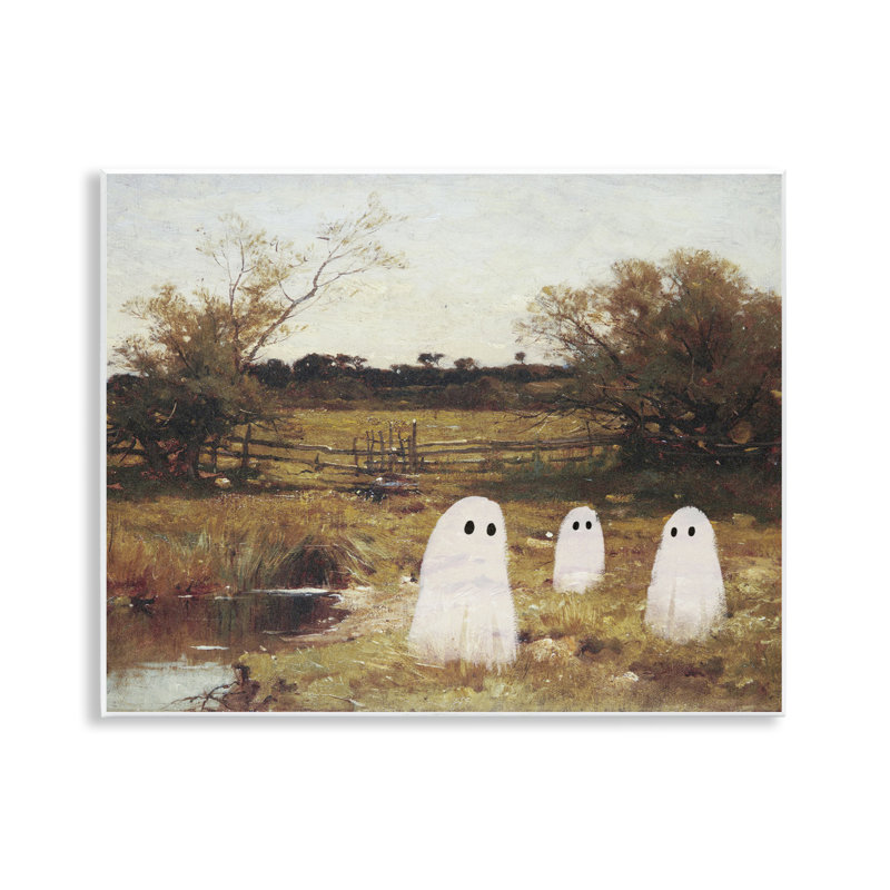 Art mural, fantômes dans une campagne traditionnelle, design par Victoria Barnes