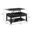 Table basse avec plateau relevable, noir