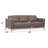 Malaga Taupe Leather Sofa (Assembled)