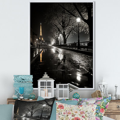 Parisian Moonlit Night I - Paris, reproduction d'art encadrée