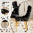 71" Dining Table Set, Modern Dining Table Set With Tempered Glass Tabletop, Velvet Chairs & Gold Metal Legs-1974192312-1974192319