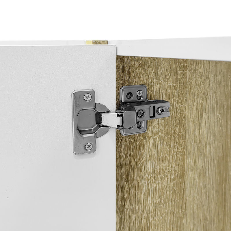 Meuble télé 67 po blanc avec 4 portes 67 po
